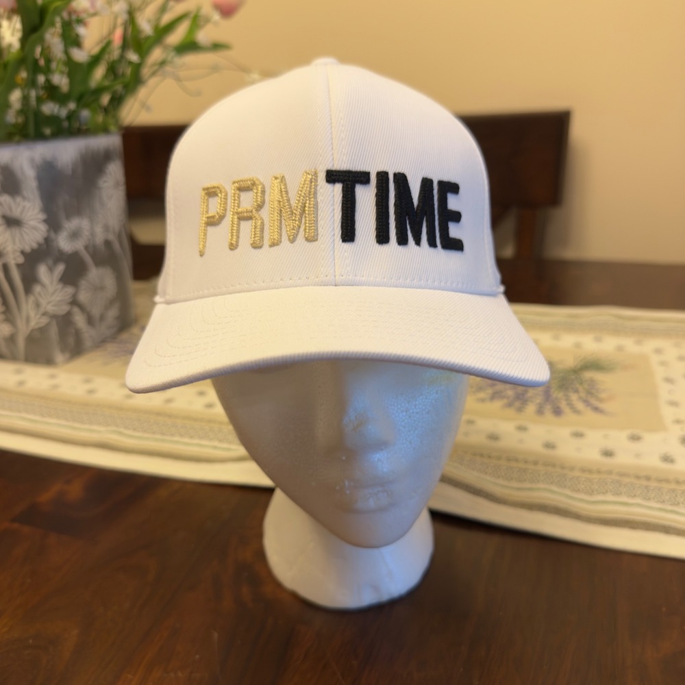 G/FORE Mens PRM TIME Golf Hat Snow White Snapback Flexfit 110 Cap NWT
